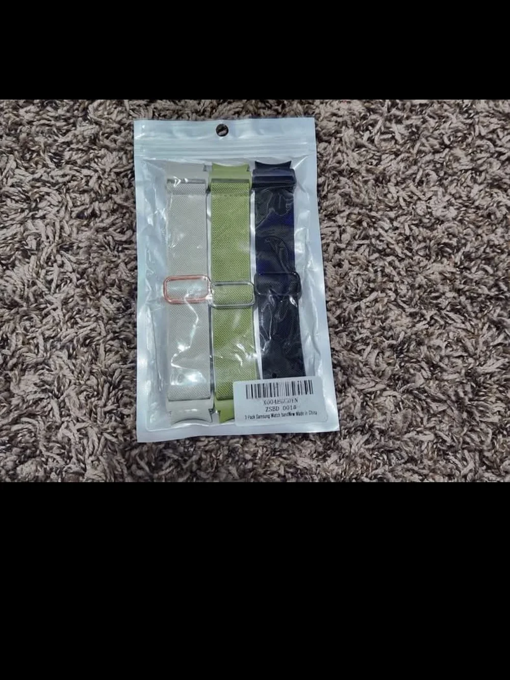 3-Pack Samsung Nylon Watchbands - Olive, Black, Beige